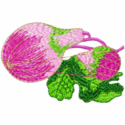 Eggplants Embroidery Design 3 Eggplants Embroidery Design 3